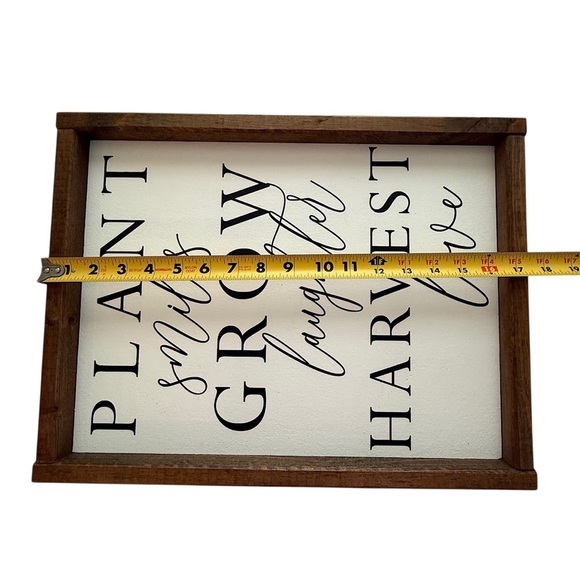 Plant Smiles Grow Laughter Harvest Love Wood Decoration Sign for Home - Picture 3 of 5